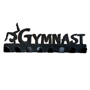 Lizatards Gymnast Medal Rack Hanger Hooks Black Sparkles